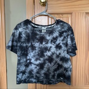 Tye Dye Cropped Pink Shirt